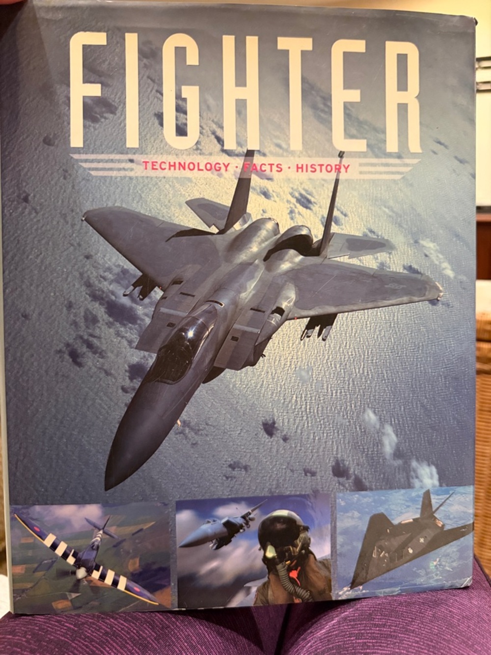 Fighter: Technology Facts History Hardcover Book - Blue Cover